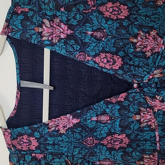 NWOT Anthropologie Peregrine Midi Dress Floral Teal and Pink Sz Meduim - Picture 9 of 16